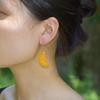 Fashion Cute Imitation Orange Earrings Creative Funny Fruit Studs Earring For Girls Summer All-match Ear Jewelry Gift