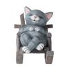 Decorative Cartoon Rocking Chair Cats Dog Figurine for Home and Office Tabletop Resins Animal Miniature Statue Ornament