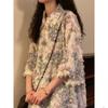 Women's Thin Tassel Short Sleeved Blouses Loose American Retro Casual Blouse Female's Summer Turn-down Collar Clothing