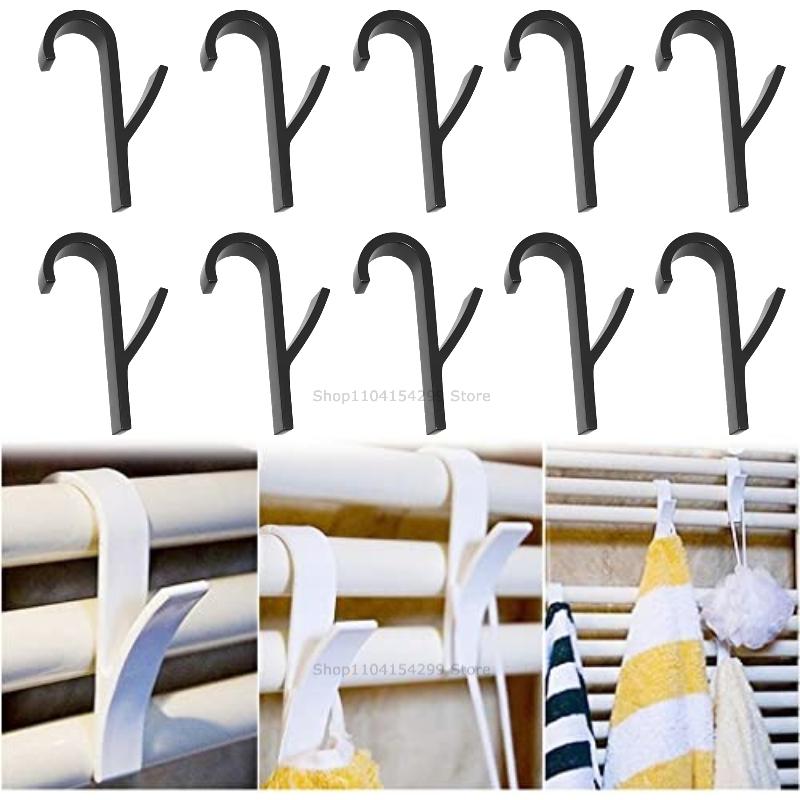 Hanger Clips Storage Bathroom Shower Towel Holder Hanger Heated Radiator Hooks Clips Storage Racks Clothes Scarf Hanger Hooks