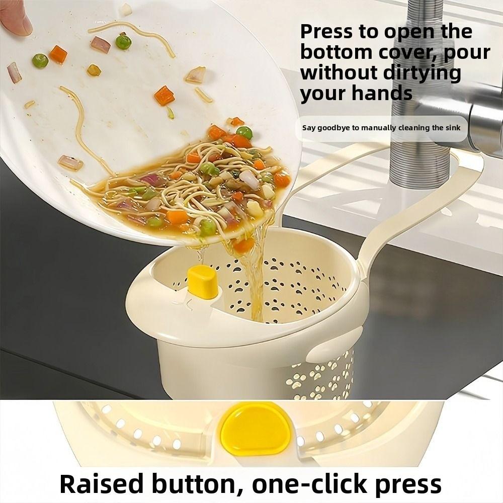 Creative Sink Hanging Strainer Basket Automatic Dumping Filter Basket Kitchen Accessories