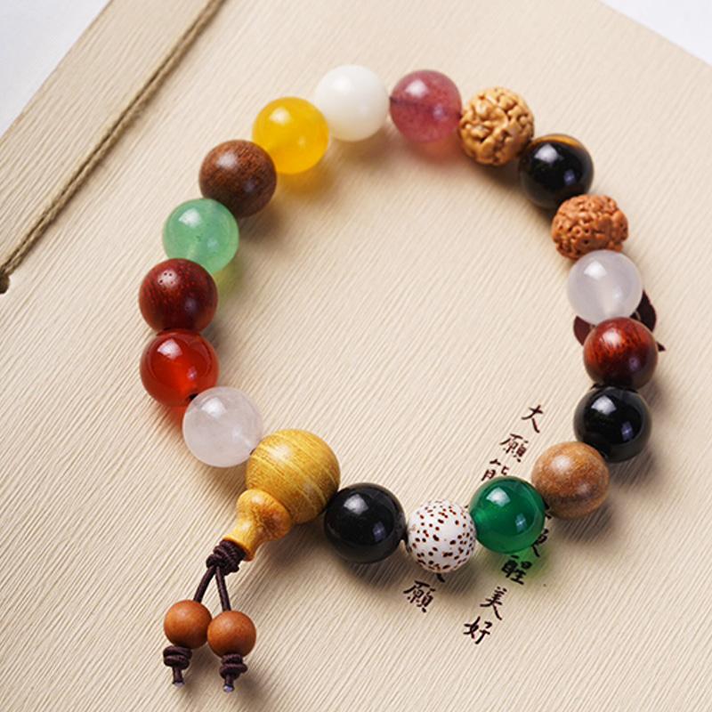 Low MOQ Wooden Bead Bracelet Durable China Fashion Perlenbesetzt Exquisite Gift Smooth Natural Fragrance Bracelet