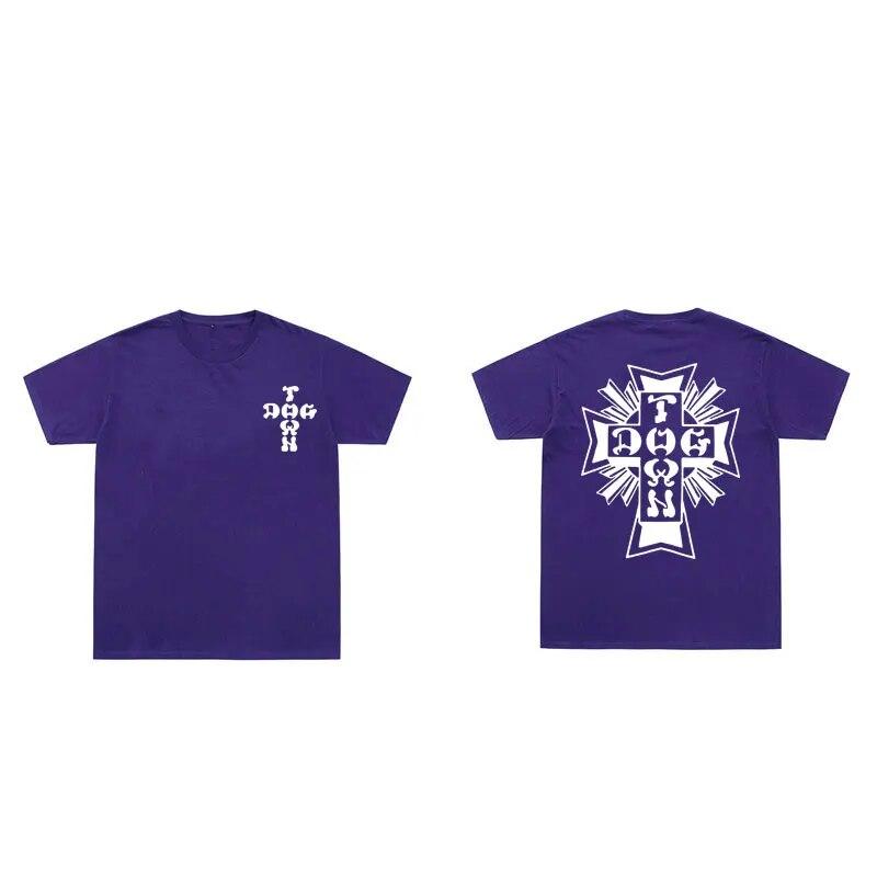 

Чорна футболка з логотипом Dogtown Og унісекс Жіночі вільні футболки Harajuku Модна вулична футболка в стилі хіп-хоп Бавовняні футболки великого розміру з коротким рукавом XL