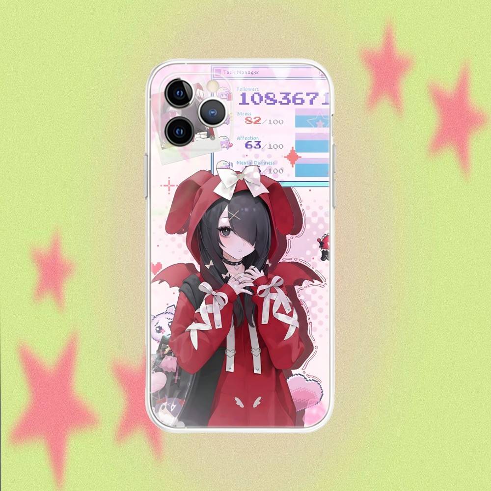 Needy Girl Overdose Kangel Phone Case For iPhone 16,15,14,13,12,11 Pro,Max,Plus,X,XS,XR,SE,Mini Transparent Silicone Soft