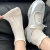 Ruffle Ankle Socks Mid-calf Mesh Tube Socks Korean Fashion Women's Socks  Kids Girls