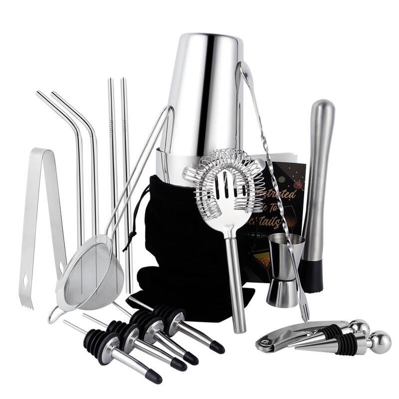 20-Piece Boston Cocktail Shaker Set