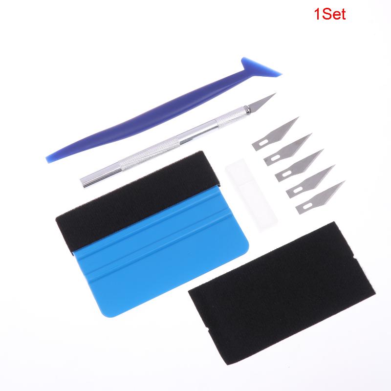 

10-Piece Professional Car Wrap Tool Kit - Vinyl & Window Tint Tools W/Squeegee Felt Edge Trimmer & Wrap Sticks For Auto Wrapping as the picture