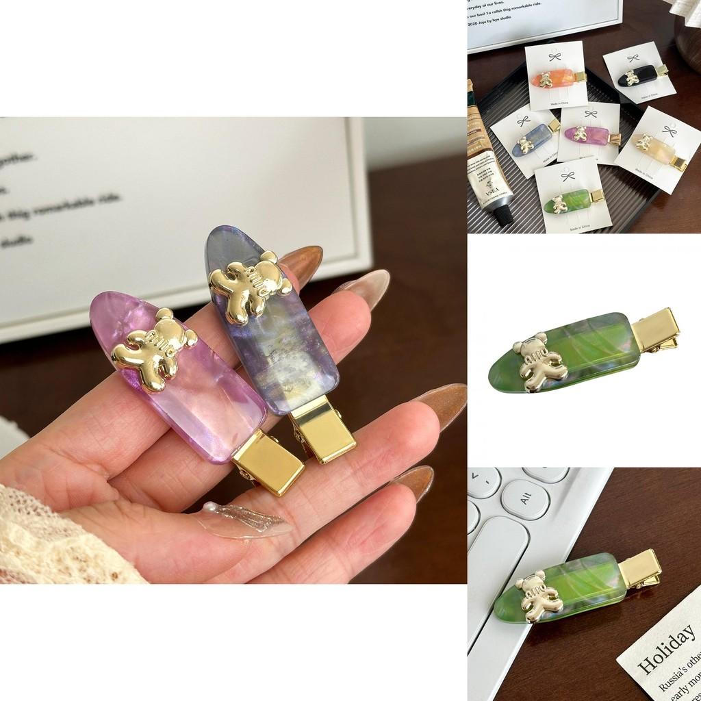 Eye-catching Bear Design Hair Clips Made From High-quality Acetate For Fashionable Women