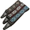 Fender Canadian Musical Instrument Strap Pasadena Woven Strap, Blue Snowflake, 2"