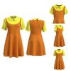 Stylish Squid Game Wooden Doll Cosplay Dress Flexible And Comfortable Polyester Fabric
