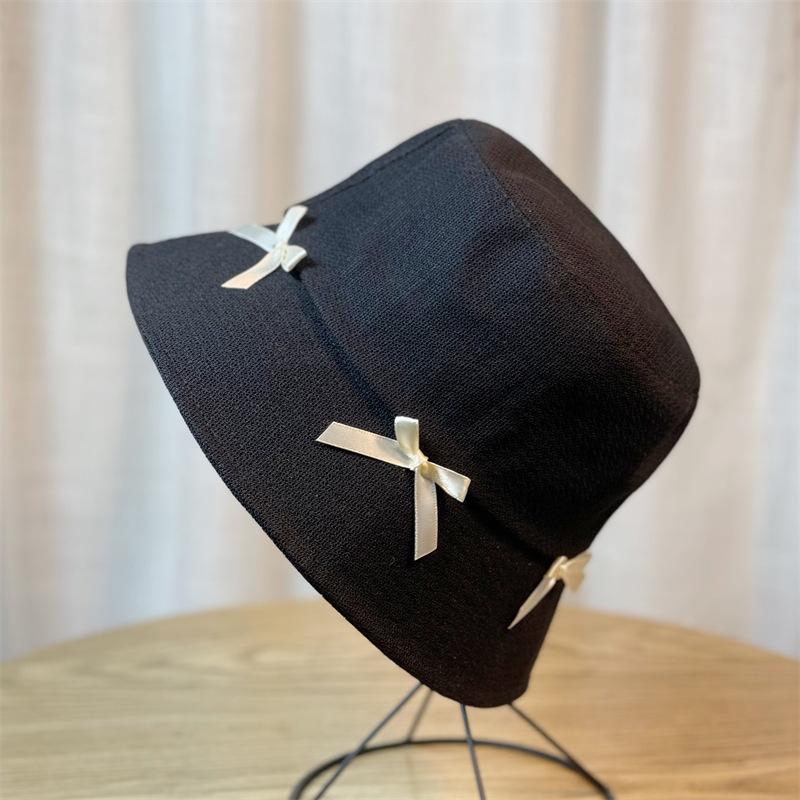 Fisherman Bow Thin Hat Womens Summer Fashion Breathable Sun Hat Sunscreen Hat