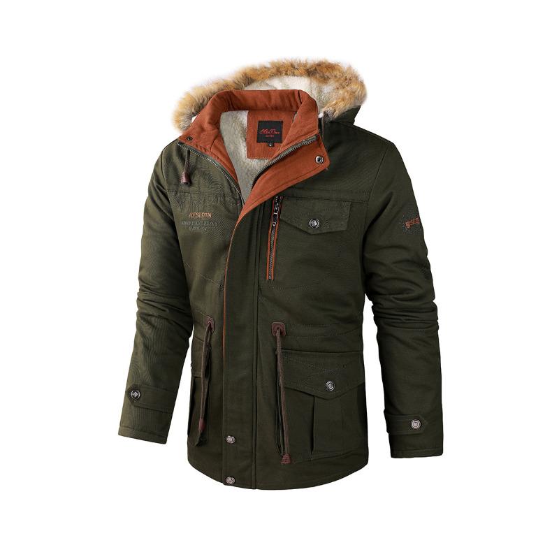 

Повседневная куртка средней длины Мужская куртка Повседневное пальто из овечьей шерсти Мужская одежда 5XL