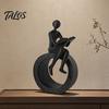 Talos 3D Printed Reading Figurine, Abstract Reader Statue for Home Decor, Modern Minimalist Sculpture Bookshelf Desk Office Ornament