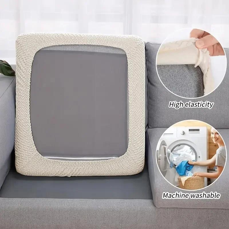 1/4Pcs Sofa Cushion Cover Elastic Dust-Proof Sofa Covers Seat Cushion Covers Removable Durable Chair Seat Covers Decor