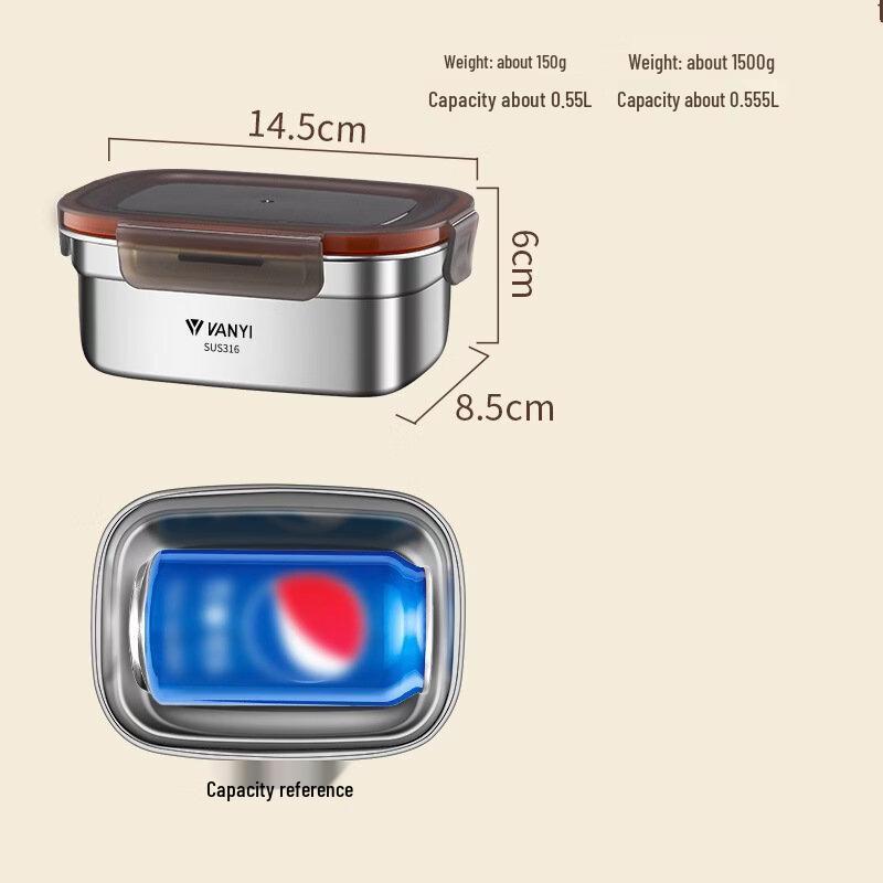 Wutuo 316 Stainless Steel Sealed Food Container