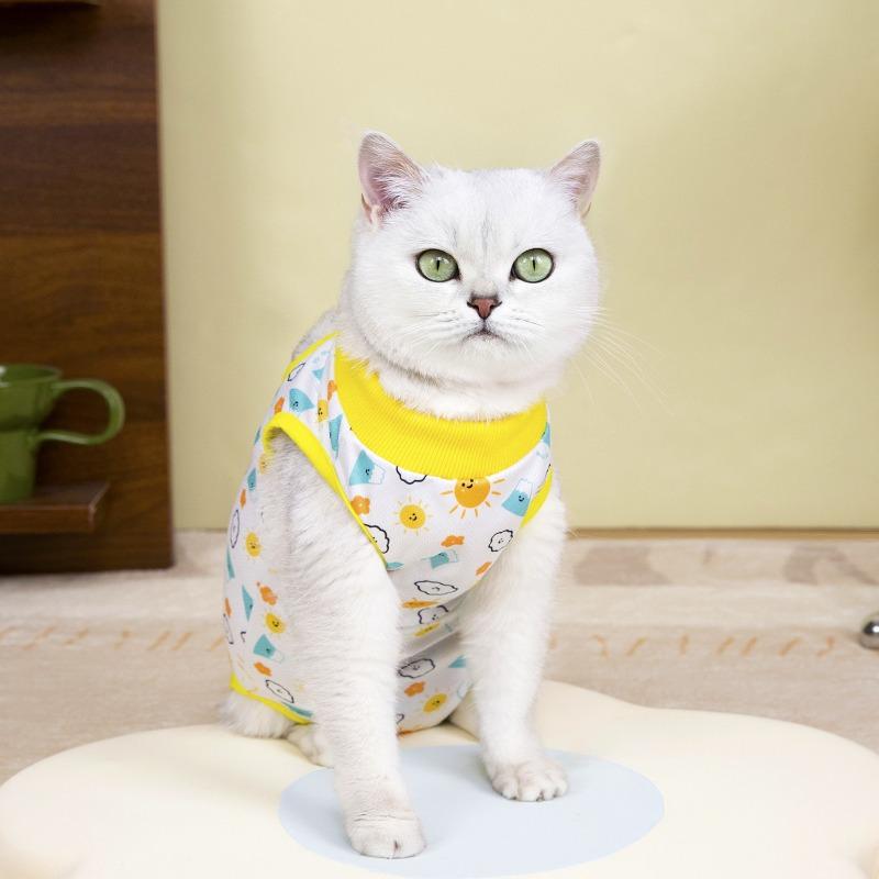 Soft Pet Sterilization Suit for Small Dogs Cats Weaning Suit Anti-licking Recovery Clothes After Surgery Puppy Kitten Care Vest