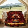 1PC Custom Name Day Dead Art Flannel Blanket Versatile,all-season Throw Suitable for the Living Room,bedroom,camping,travel,and Gift