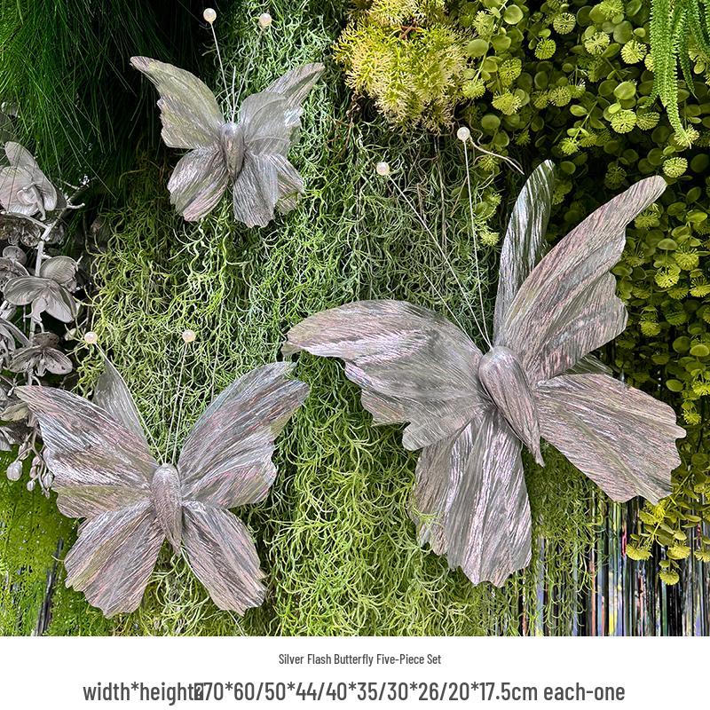 3D Painted Butterfly Wedding Backdrop with Scenery and Props for Photography and Décor
