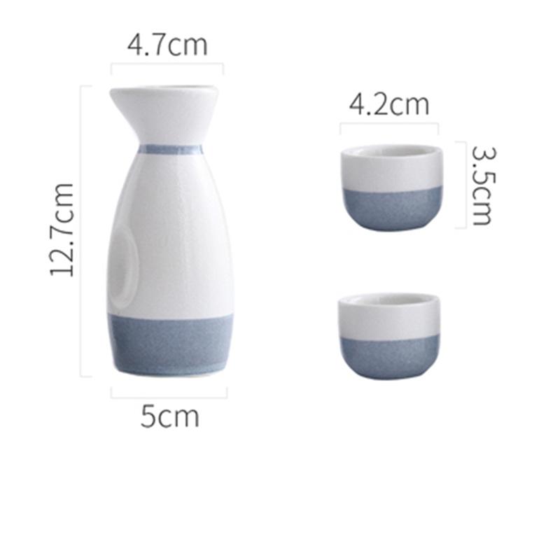 

3/5 шт. винтажный японский набор для сакэ, керамический графин, чашка для ликера, фляги для домашнего бара, горшок для белого вина, креативная посуда для напитков, подарки