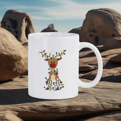 Joy Peace Mug Merry Christmas Coffee Mug Cartoon Bear Reindeer Beer Cups Cute Dog Milk Cola Cup Drinkware for Tea Funny Mugs Bar