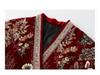 V-neck Embroidered Chinese Style Winter Down Jacket & Skirt Suit NY064