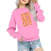 Kids' Fashion Loose-Fit Casual Long-Sleeve Christmas Print Oversized Crewneck Sweatshirt