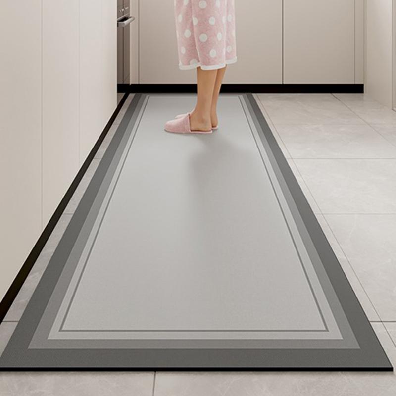 Kitchen Carpet Non-Slip Waterproof And Oil-Proof Floor Mat Colorful Imitation Marble Texture Rugs Long Size Home Decoration Mats