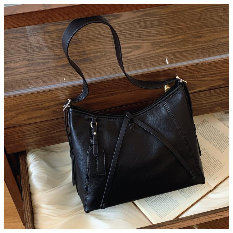 

Нишевый дизайн, модная сумка через плечо, сумка-тоут, сумка-мессенджер большой емкости, повседневная женская сумка чёрный