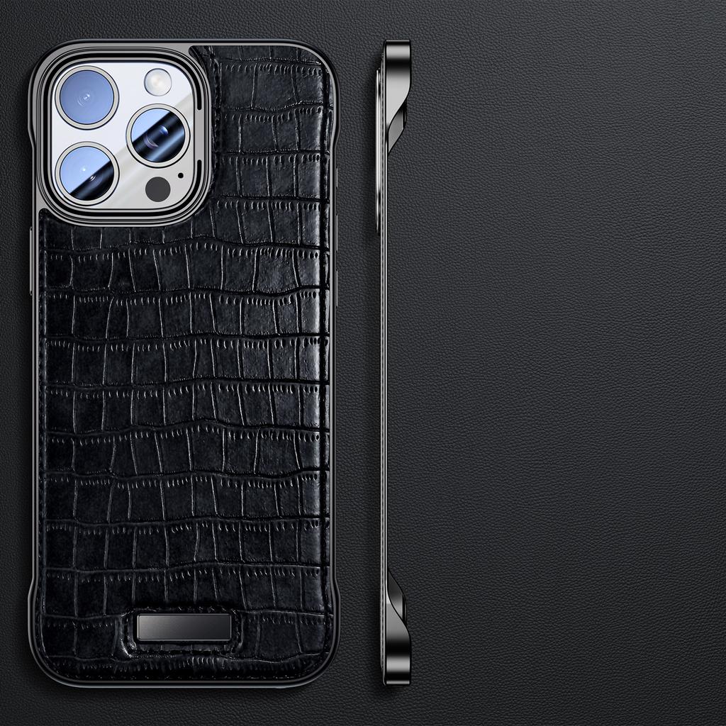 Etui z wzorem krokodyla borderle do iphone'a 16 15 14 13 pro max ultracienkie etui z tyłu Business do akcesoriów apple 16pro MAX