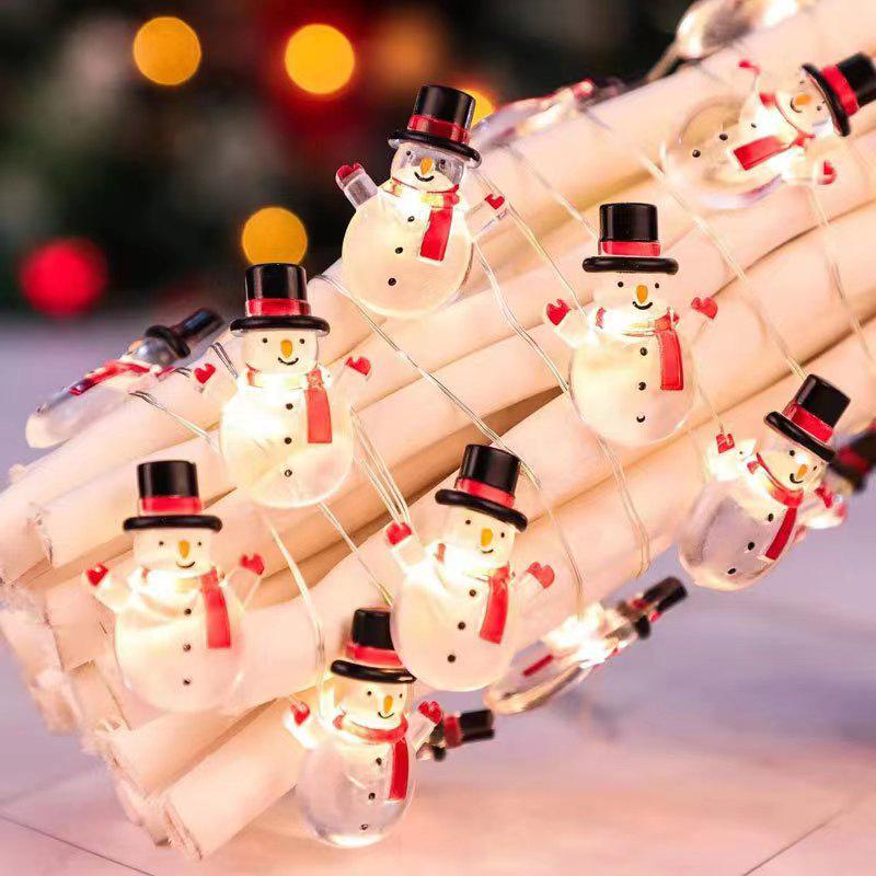 Christmas String Lights: Deer, Snowman, Star, Snowflake, Candy Cane, Tree, Gift Box, Copper Wire Fairy Lights