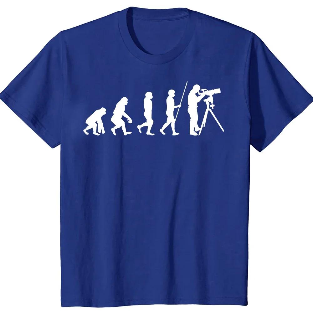 Astronomer Evolution T-Shirt Funny Astronomy Cool Gift Cotton Men's T Shirts Simple Style Tops T Shirt Casual Short Sleeve
