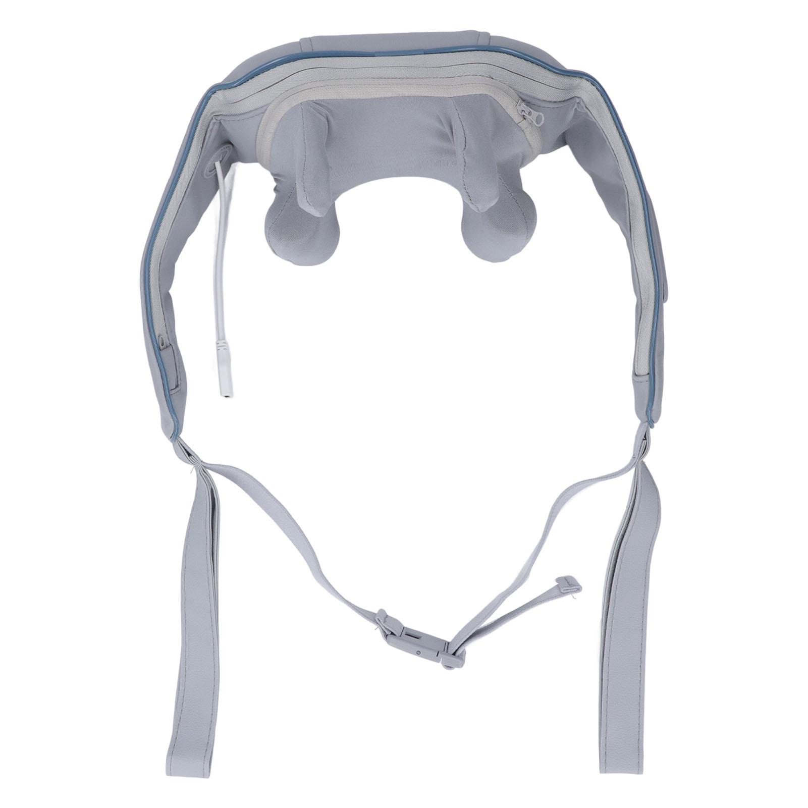 

Массажер для шеи и спины с подогревом, 3 уровня, электрический разминающий массажер для плеч серый