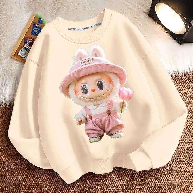 Children's Fashion Hoodies for Spring and Autumn: Round-neck, Long-sleeved, Loose Hoodies for Boys and Girls