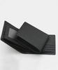 Matt Saffiano Cowhide Men'S Combination Wallet All Black