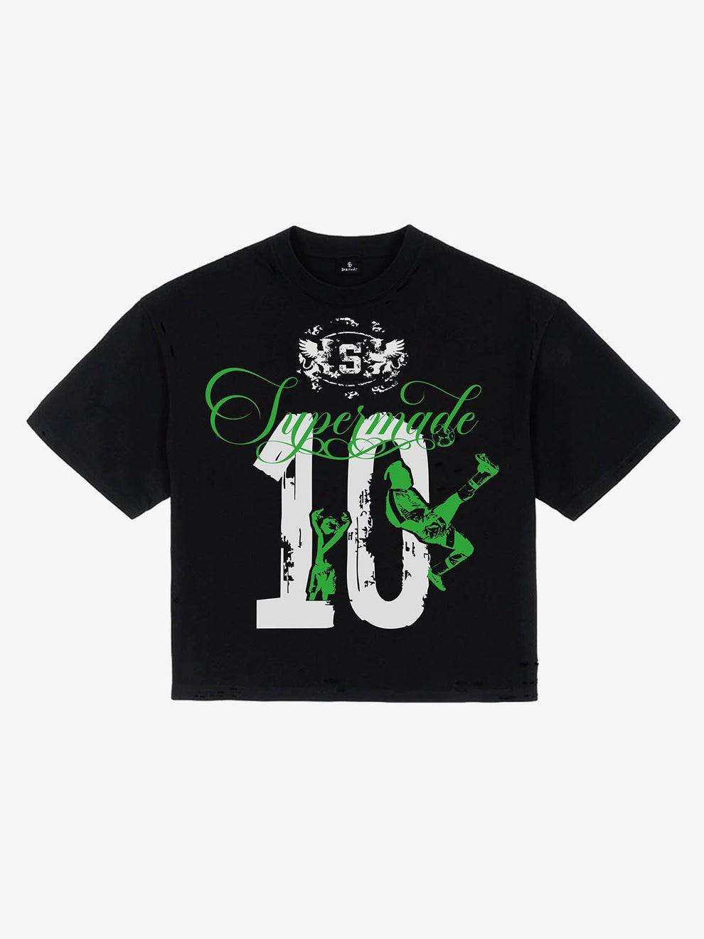 Vintage Soccer Player Graphic Number 10 T-Shirt XXXL