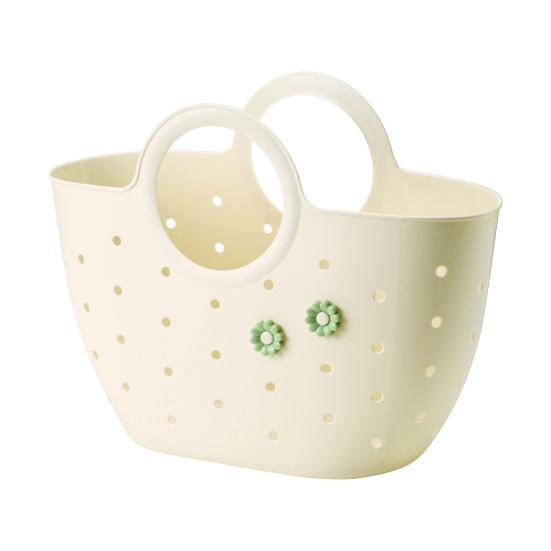 Handheld Basket Portable Bathroom Shower Tote Caddy with Handles Hollowed Out Storage Basket Tote for Home Bedroom College Dorm