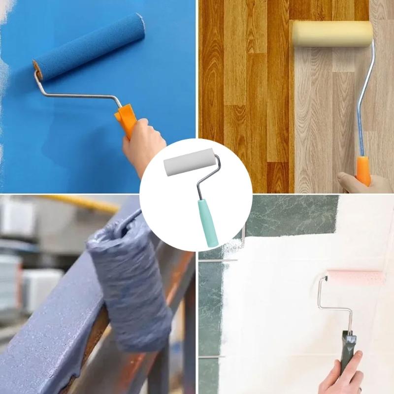 Sponge Cleaning Rollers with Ergonomic Thumb Grip Foam Paint Roller for Tile Glass Plastic Surfaces Maintenance