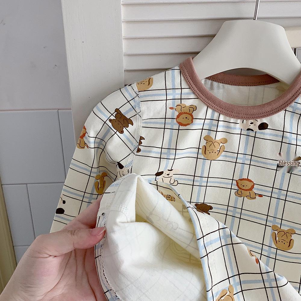 Kinoakiu Kinder Pyjama-Set im koreanischen Stil - Warm, Niedlich, Unisex Schlafbekleidungs-Accessoires