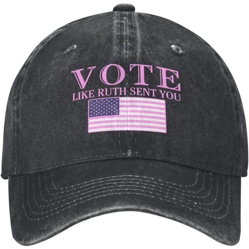Vote Like Ruth Sent You RBG Inspired Baseball Cap Pink American Flag Adult Adjustable Casual Cotton Hat