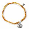 Semi Precious Stone Bracelet with Sterling Silver Time Turner Charm