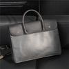 Large Capacity Korean-Style Men's Briefcase: Handheld, Single Shoulder, Crossbody, Laptop Bag with Trendy Color Block Design