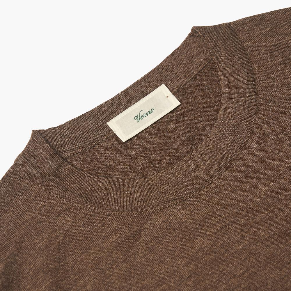 VERNO 24Fw Round-Neck Knit Brown