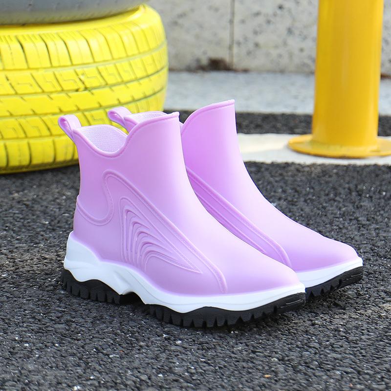 Модные водонепроницаемые короткие бархатные нескользящие сапоги для взрослых 41 — фото 8