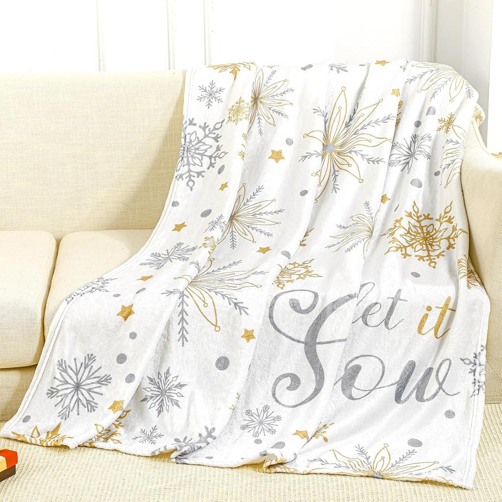 Christmas Movie Watching Blanket Holiday Hot Chocolate Design Gift for Her CozyHomeStyle70x100