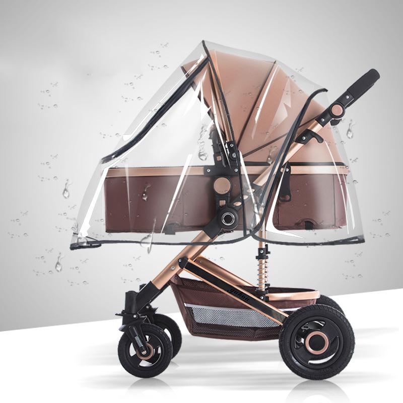 

Universal Stroller Rain Cover Baby Car Weather Wind Sun Shield Transparent Trolley Umbrella Raincoat Accessories