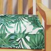 Pallet Cushion with Floral Leaf Pattern 200 X 40 X 8 Cm Oxford Fabric