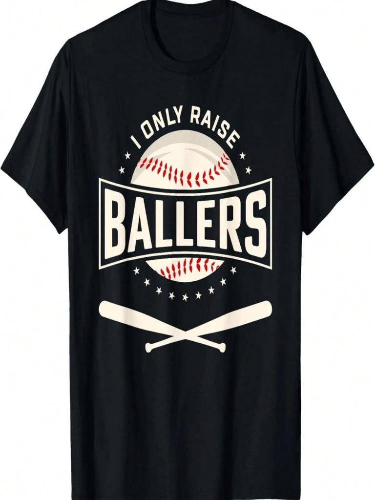 Ich ziehe nur Baller auf Baseball-Liebhaber Mama Papa Geschenk T-Shirt