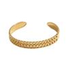 Adjustable Titanium Steel Open Bangle - Women’s High-End European & American Style, Fade-Resistant, Exaggerated Design.