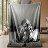 Vibrant Football Artwork Theme blanket Lightweight Warm Flannel Blanket Decorative Throw Blanket for Home Decoration