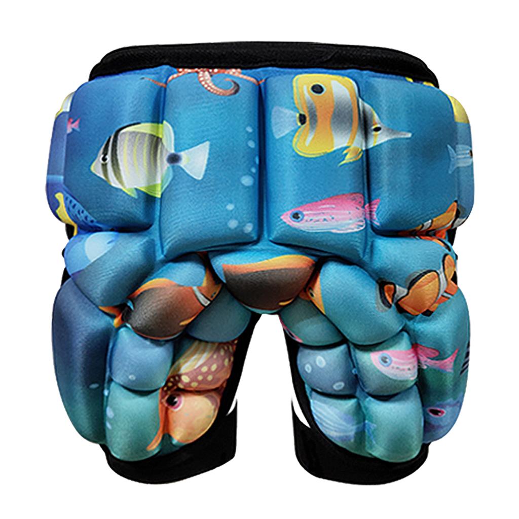 Pantaloni scurți de protecție căptușiți din EVA pentru copii, cu protecție pentru șolduri absorbantă la impact, pentru snowboard, patinaj, băieți, fete